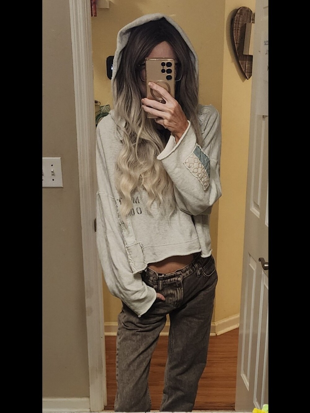 Rare Free People We The Free Kota Pullover Hoodie Sweatshirt Oversized